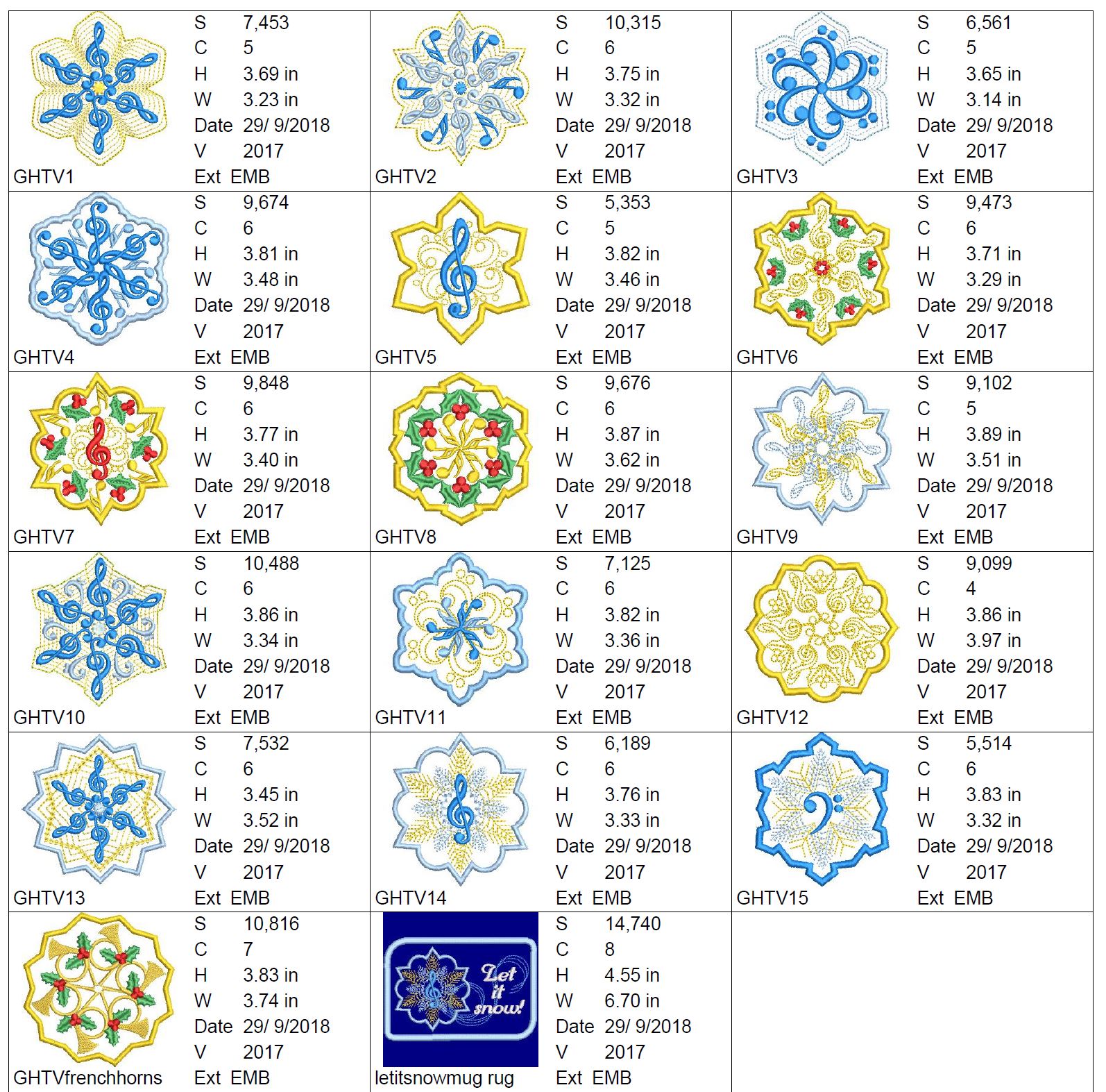 Glitter Single Snowflakes size